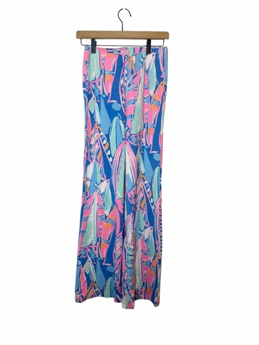 Lilly Pulitzer Georgia May XXS Sailboat Print Wide Leg Palazzo Pants Resort